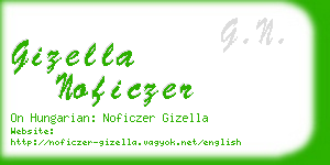 gizella noficzer business card